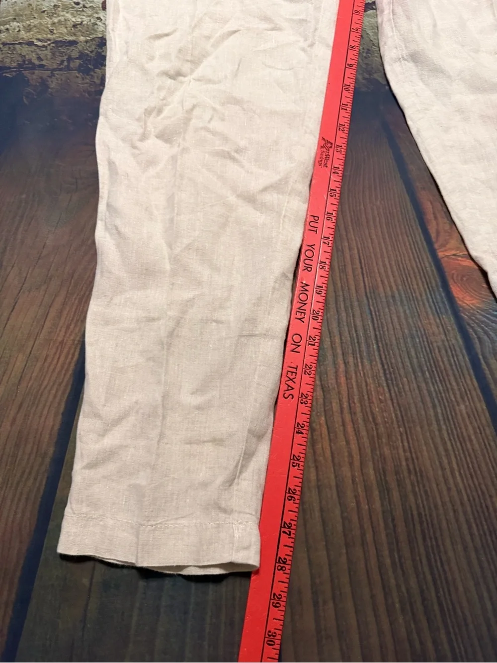 H&M Women’s Light Beige 100% Linen Chinos